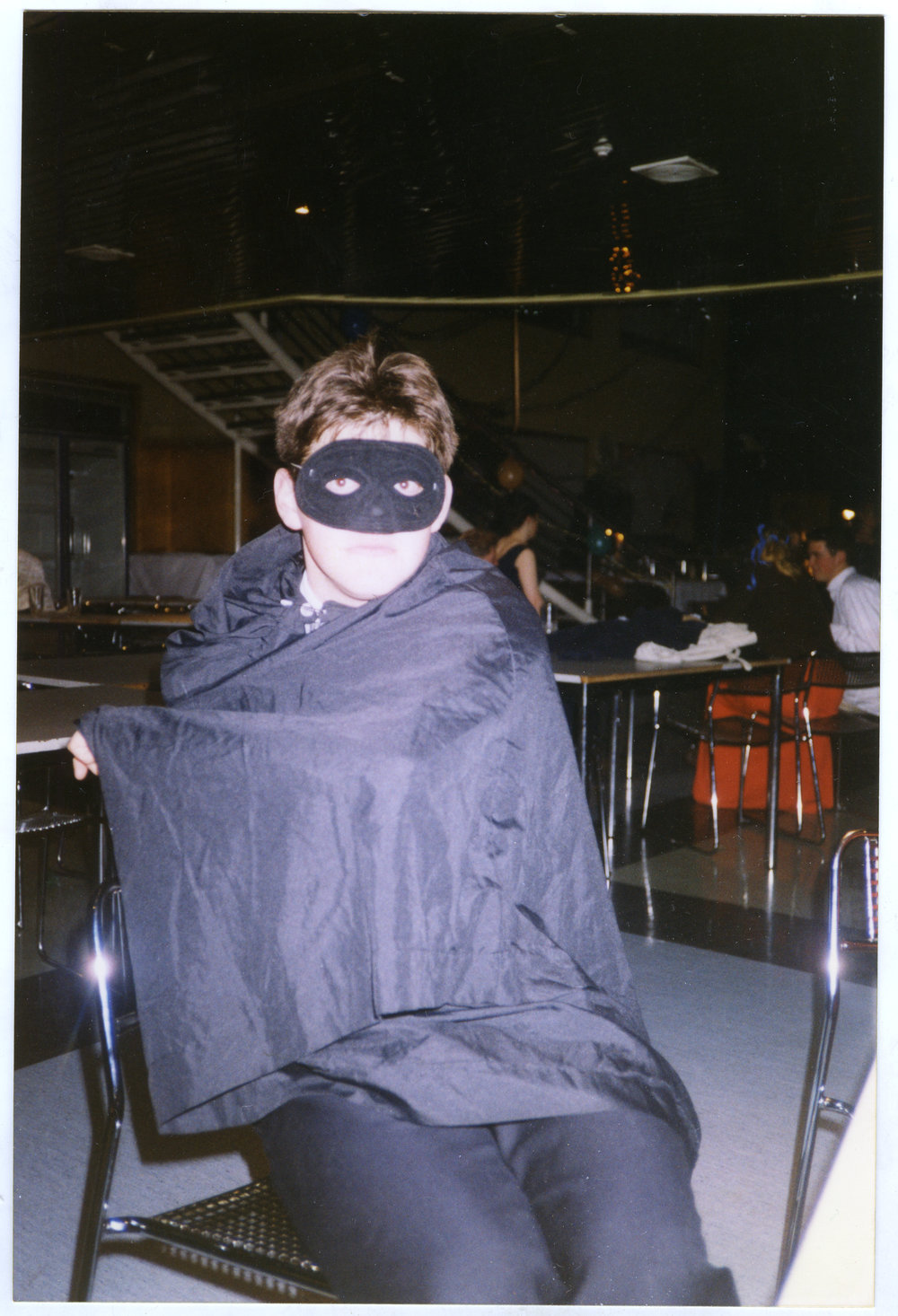 "Mark the Masked Man," at the Cromwell Church Masquerade Ball, 1996
