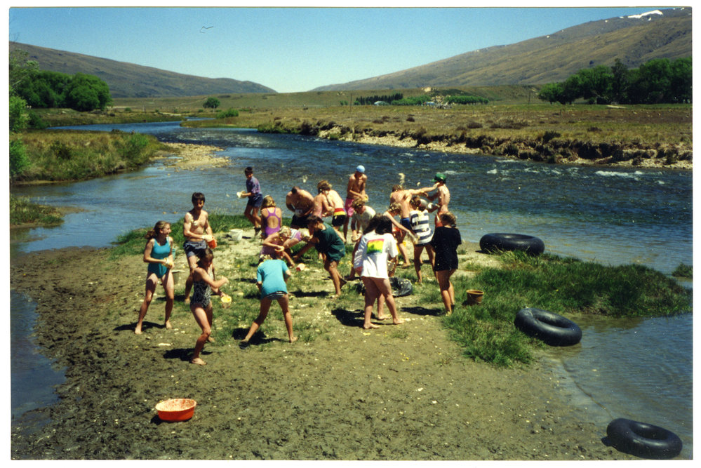 Food fight at Nevis Camp, 1993