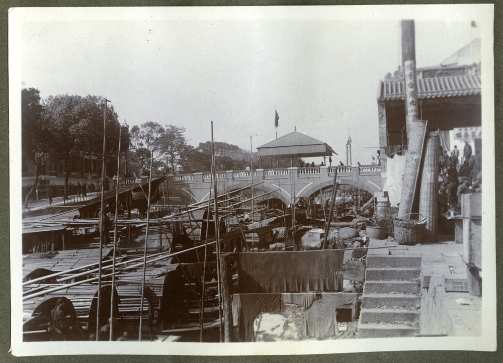 The English Bridge, canal in Canton, 1911