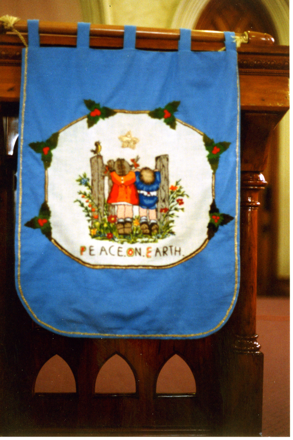A pulpit fall on a preacher's lectern.
