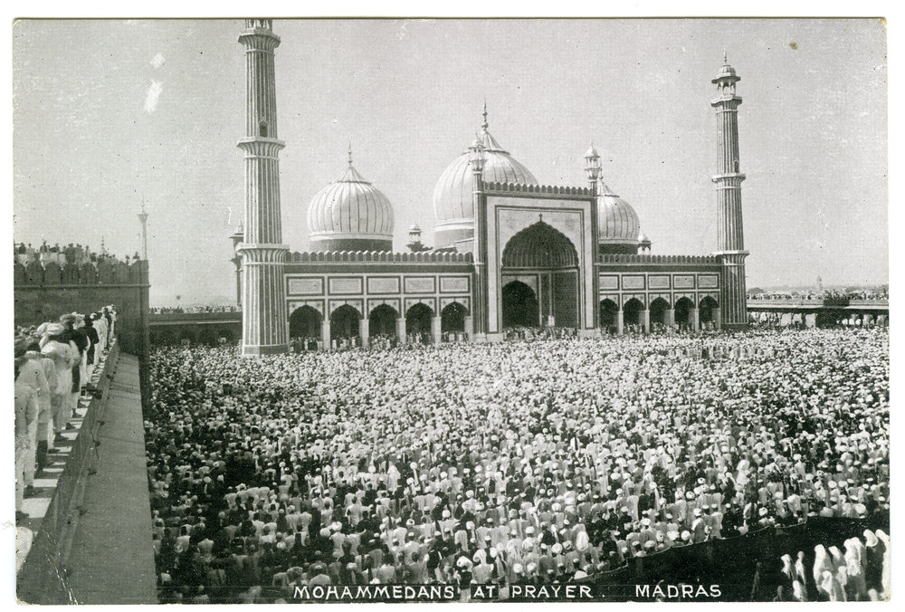 Mohammedans at prayer, Madras