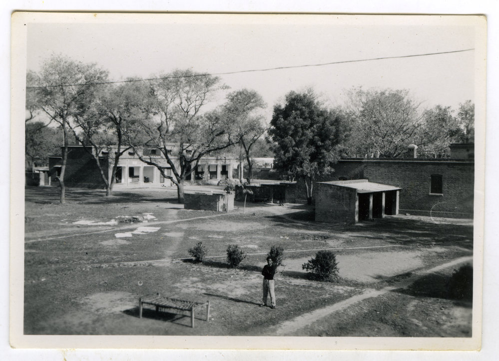 A view of the hospital compound (A)