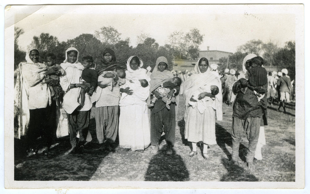 Some mothers and babies at the Mela, Jagadhri