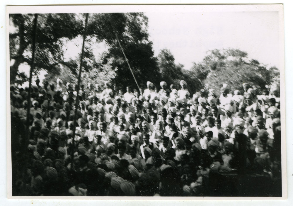 Kharar Boys' High School students in the amphitheater, 1949