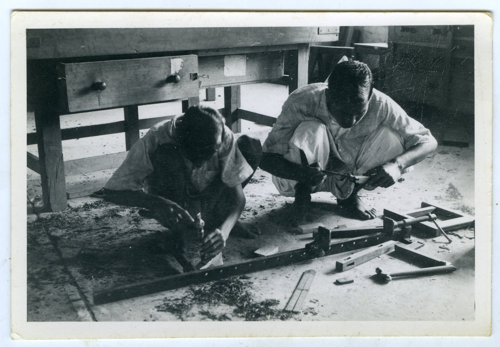 "Boys in the carpentry shop", Industrial School, Saharanpur