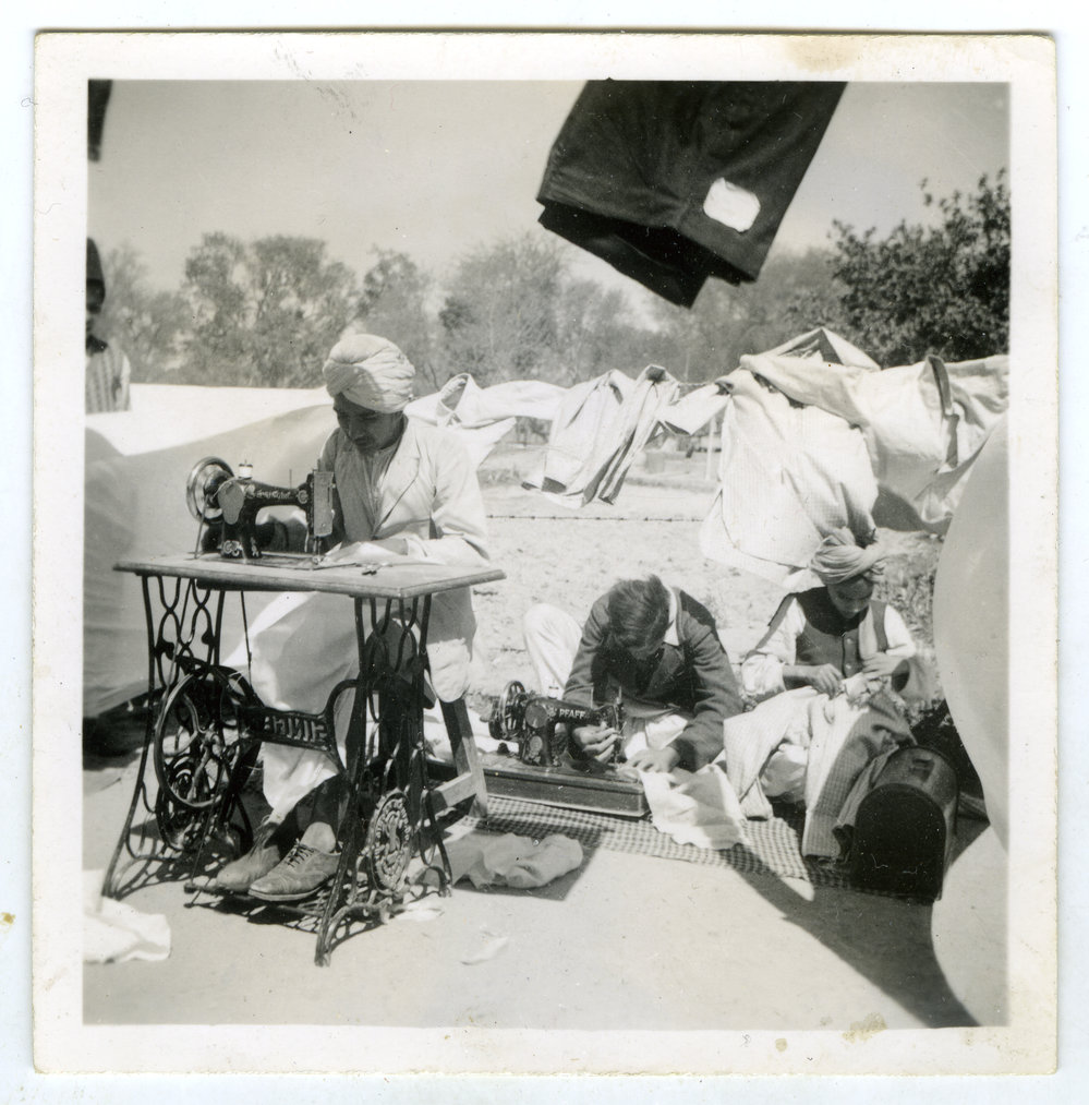 "Mending and making clothes"