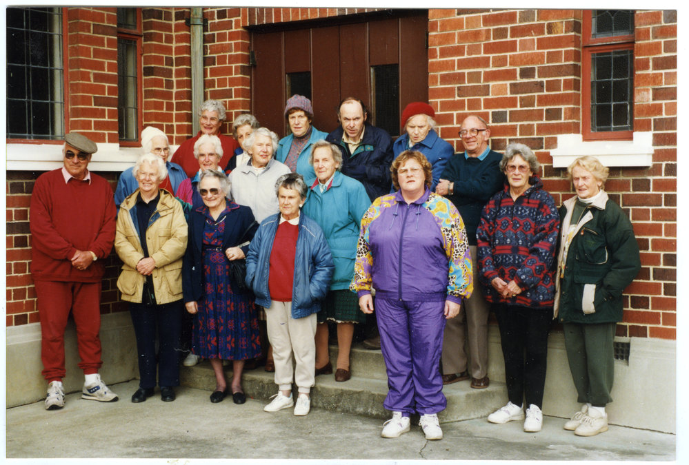 St. Columba walking group, fifth anniversary gathering, 1996