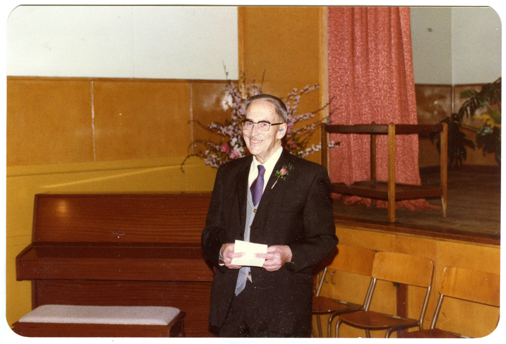 Mr. A. H. Mawson, President of St. Columba Bowling Club, at the silver jubilee, Christchurch