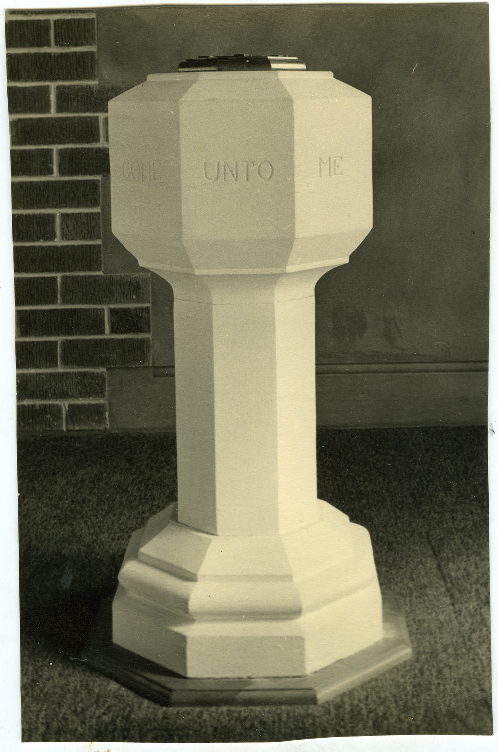 Baptismal font, St. Columba, Christchurch