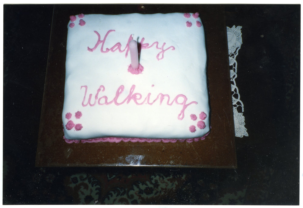 First birthday cake for the St. Columba Walking Group, 1992