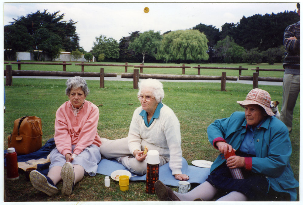 St. Columba Walking Group taking a tea break, 1992