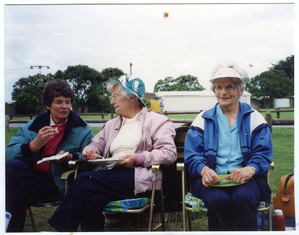 St. Columba Walking Group taking a tea break, 1992