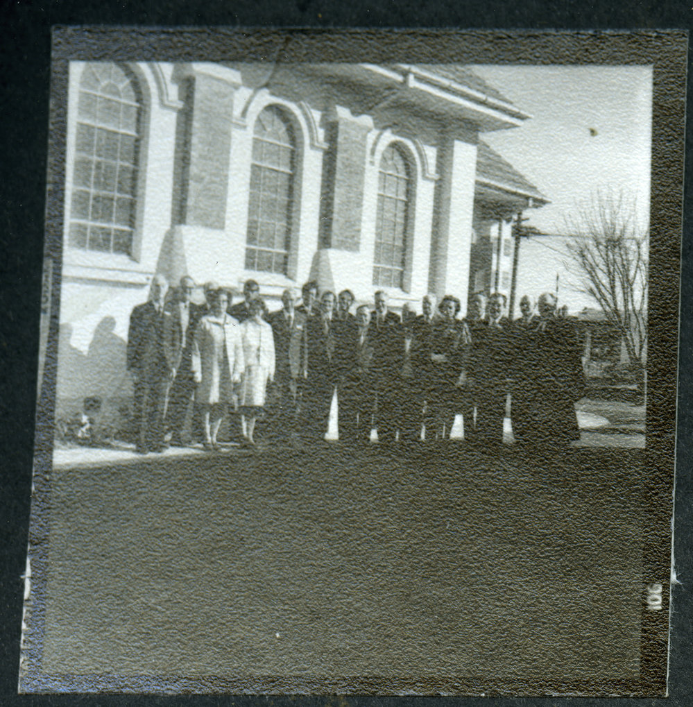 Office-bearers and congregation from John Knox College, Rangiora, celebrating their centenary, 1972