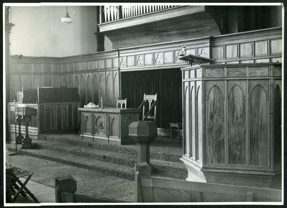 "After the Knox Church chancel alterations, 1953" 
