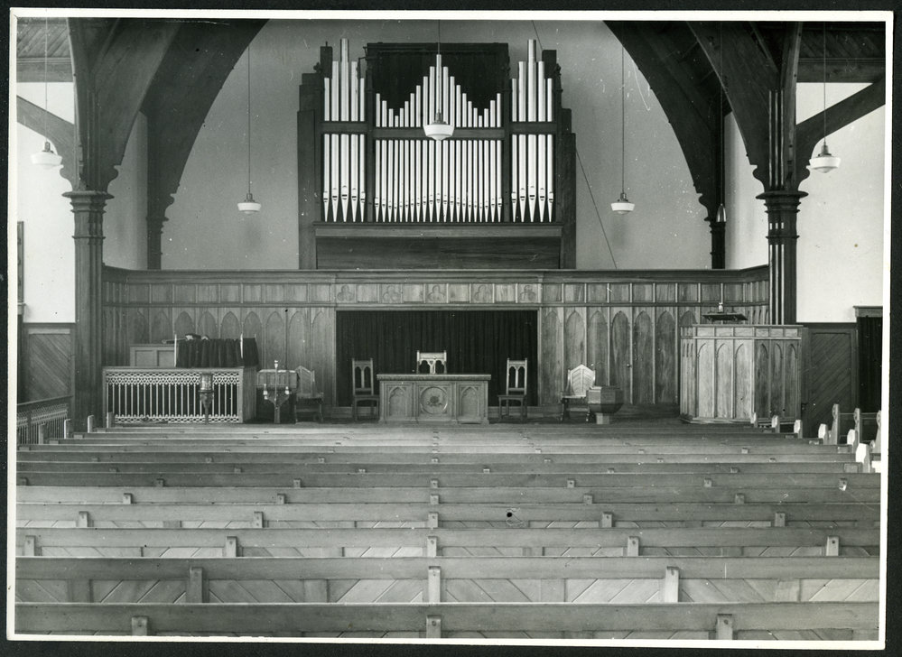 "After the Knox Church chancel alterations, 1953" 