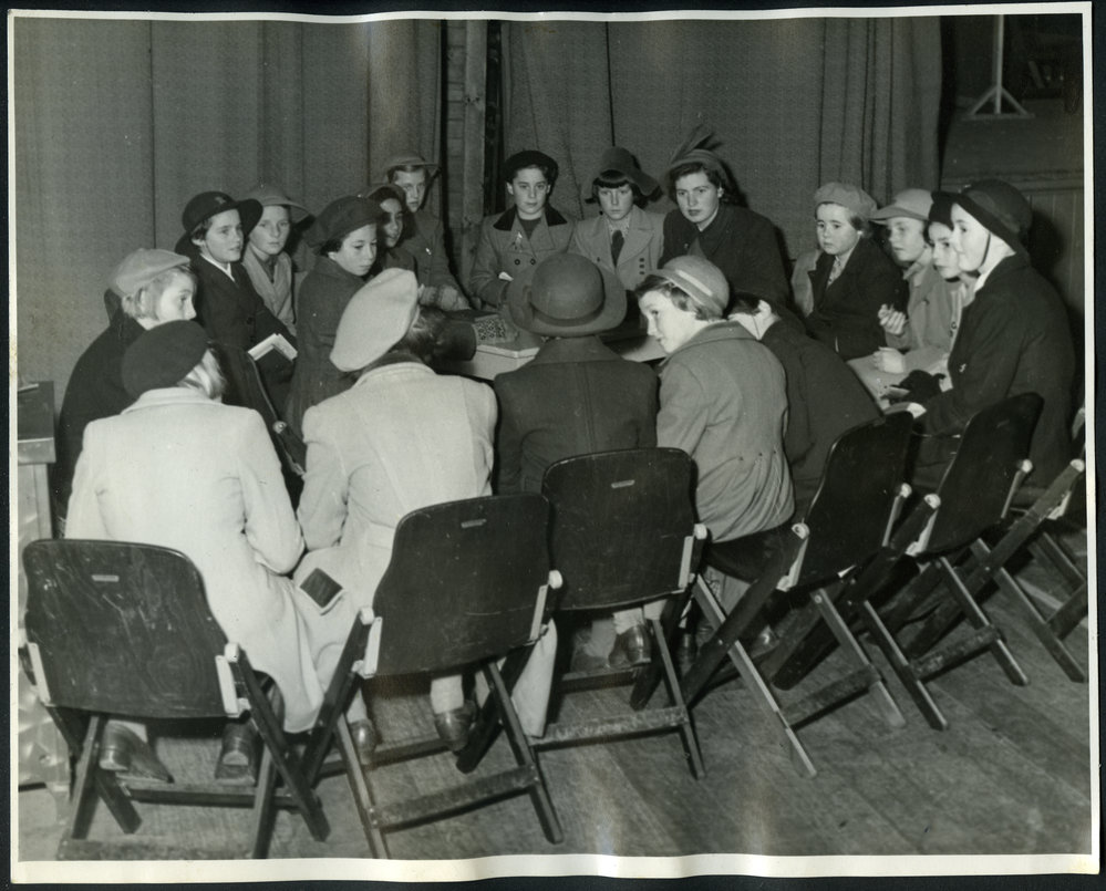 "Gladys Stiles teacher of a class in Knox Hall," Christchurch 