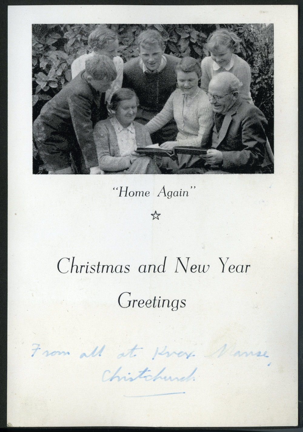 Reverend M. Wilson and family pose for a their annual Christmas card 
