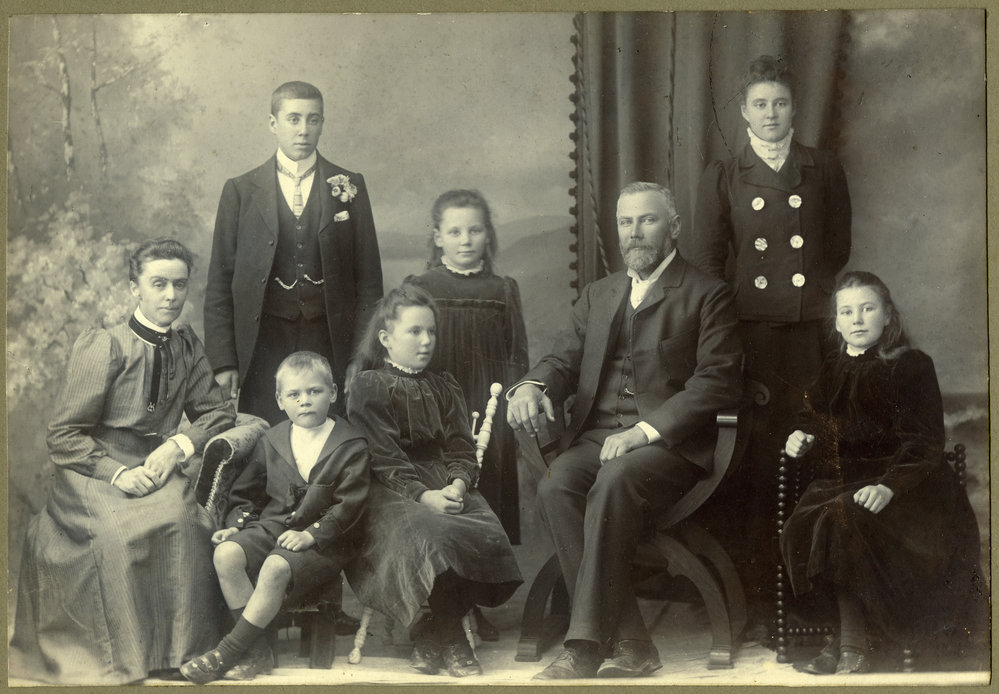 "Fraser or Macfarlane Family," studio portrait 