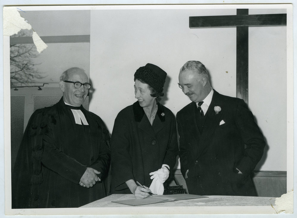 "Sir Bernard Ferguson and his Lady, and 'Mac' Wilson"