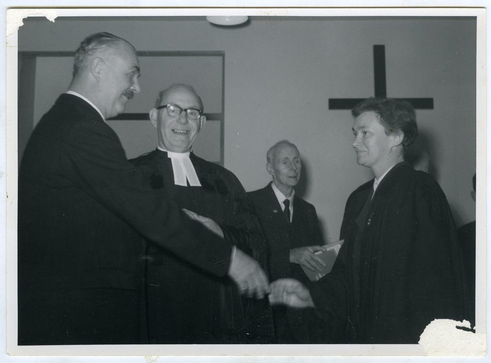 Nan Burgess, Alex Kennedy, Reverend Malcolm Wilson and the Governor General