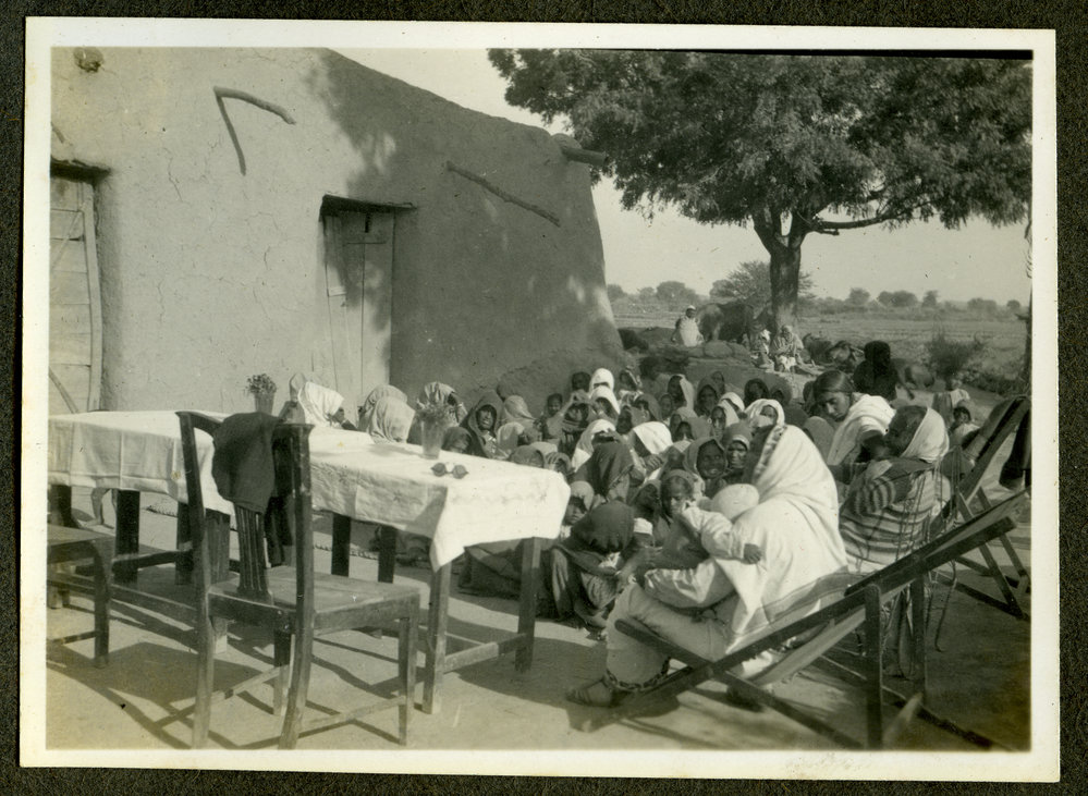 "Women gather for service, Kalaur" 