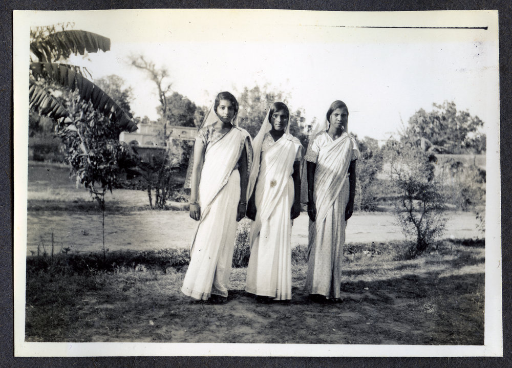 "Monica, Susan, Masih Dei; past pupils - Teachers 1937," Kharar Girls' School 