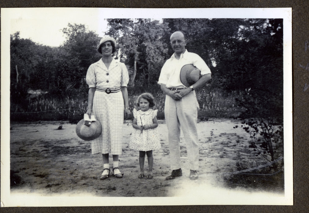"1938," an unidentified woman, man and young girl