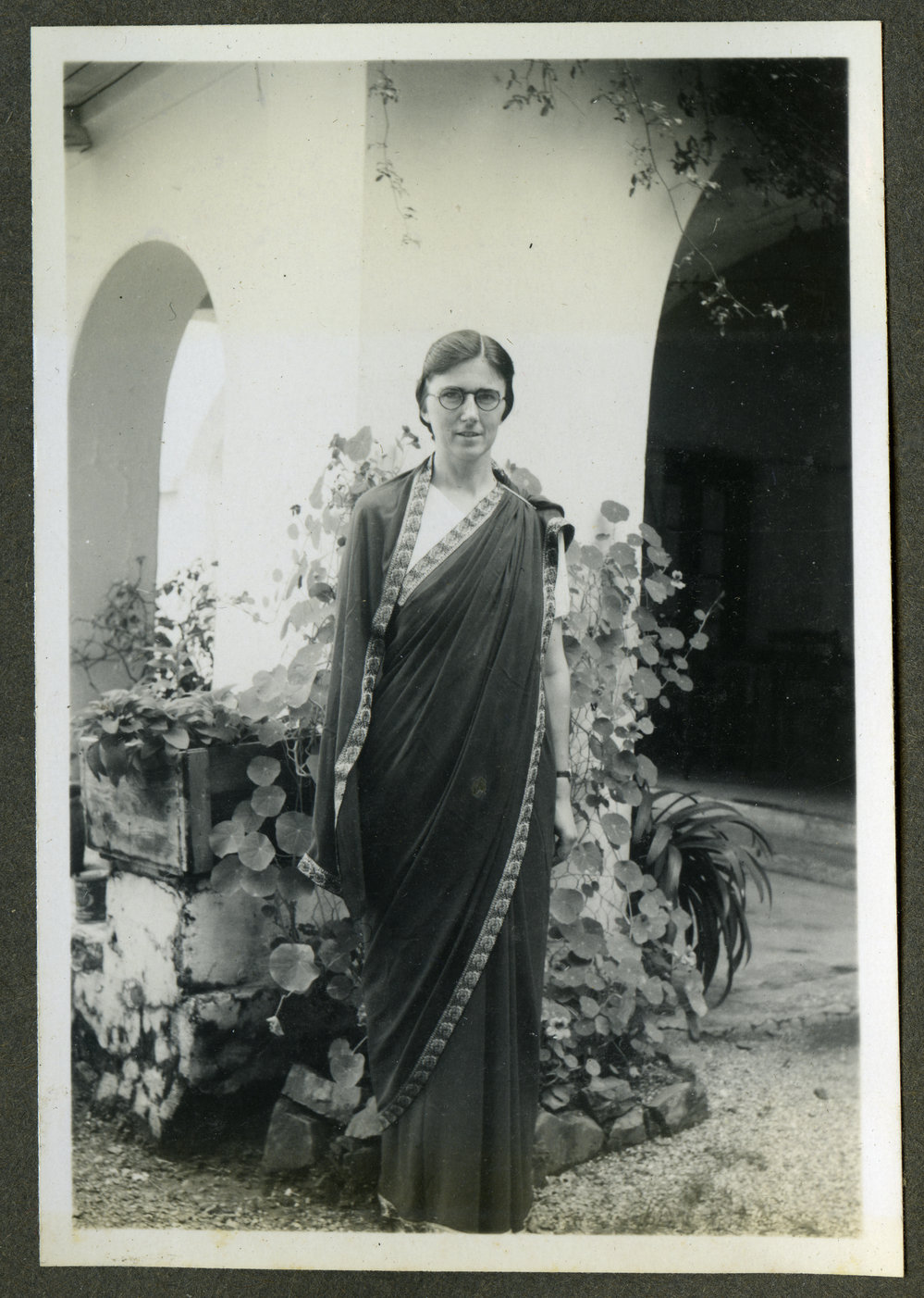 "Landour, 1938," Lorraine E. Saunders in a sari