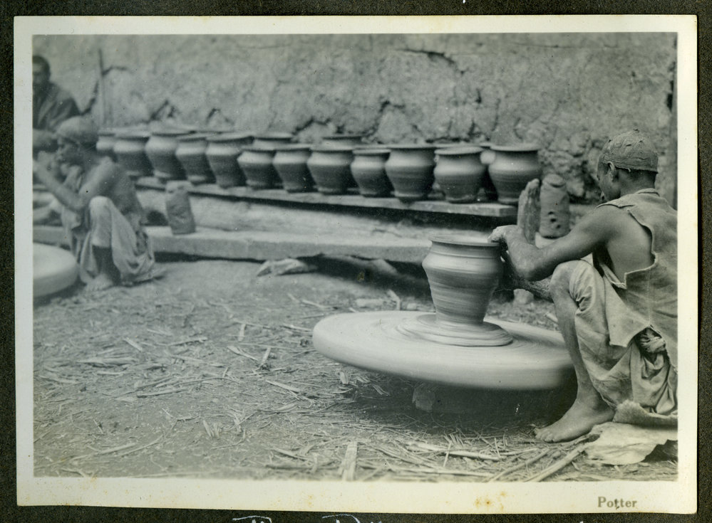 "The potter at work" 