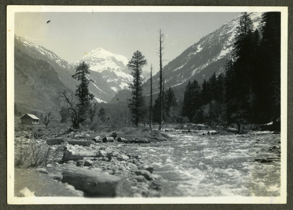 "Scene of first camp, Lidderwatt valley"