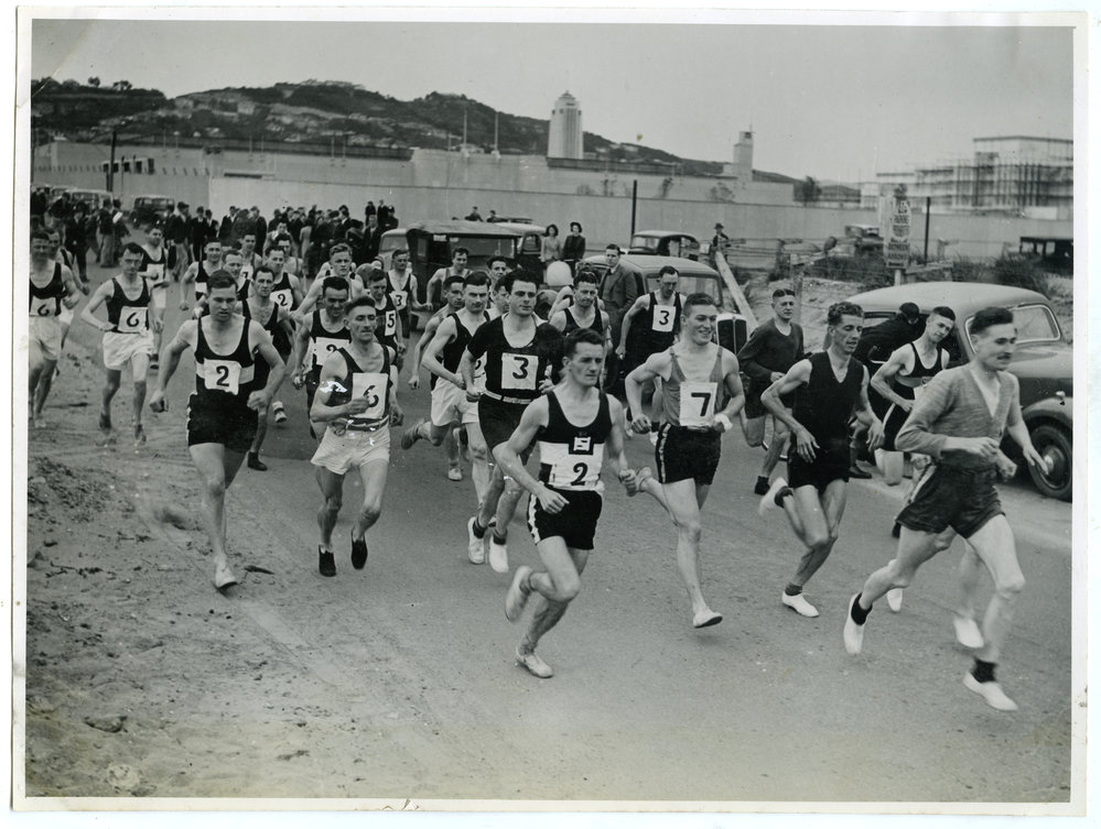 "Start 20 Mile Race from the Centennial Exhibition, 1939," Presbyterian Harrier Club - Wellington