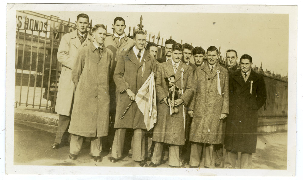 "Most of Wellington - Good Looking!" members of the Presbyterian Harrier Club, Wellington during the St. Andrew's Trophy, Dunedin 1948