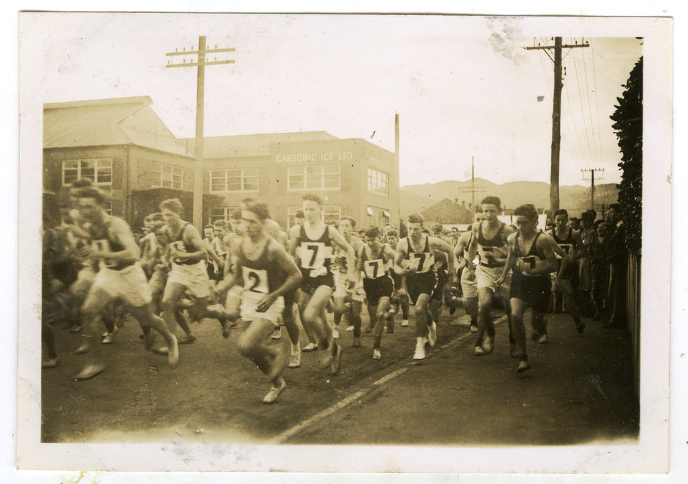 "Start of the Junior Dorne, 1948," Presbyterian Harrier Club - Wellington