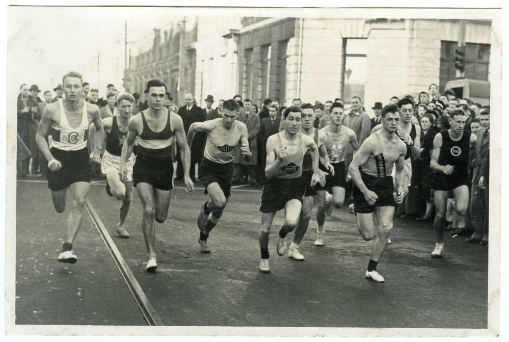 "Masterton Relay - Start, 1949," Presbyterian Harrier Club, 1949