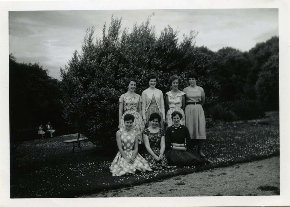 Bible Class Girls In front of Tree