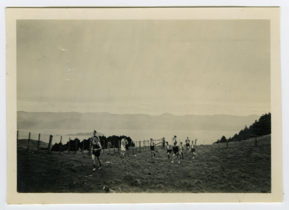 "Two views - on the run from Khandallah, 1950" Presbyterian Harrier Club - Wellington
