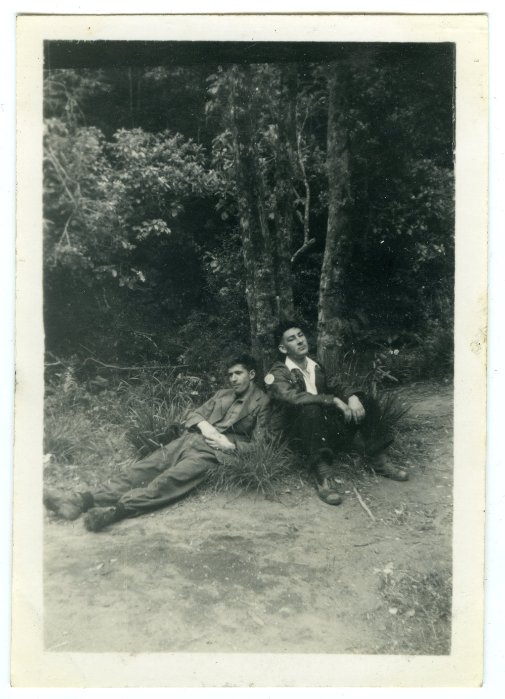 "Resting on the way home," The 1950 Tramp back to the Orongorongo Valley, Presbyterian Harrier Club - Wellington