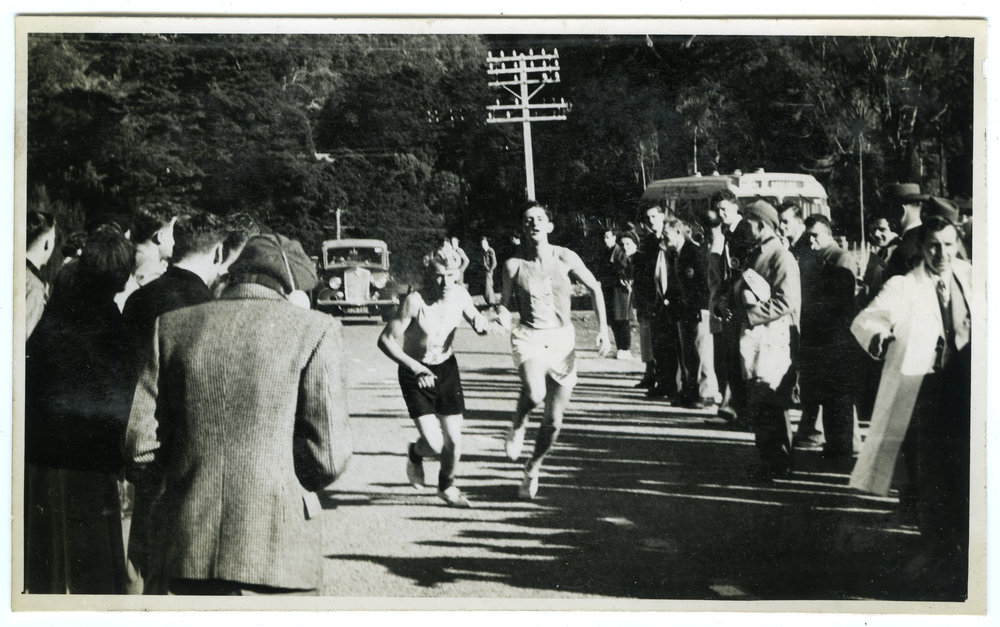"Captain Bruce takes over," Masterton Relay - 1951, Presbyterian Harrier Club - Wellington