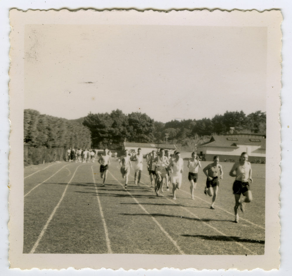 "Harriers in action at B. C. Sports, 1955," Presbyterian Harrier Club - Wellington