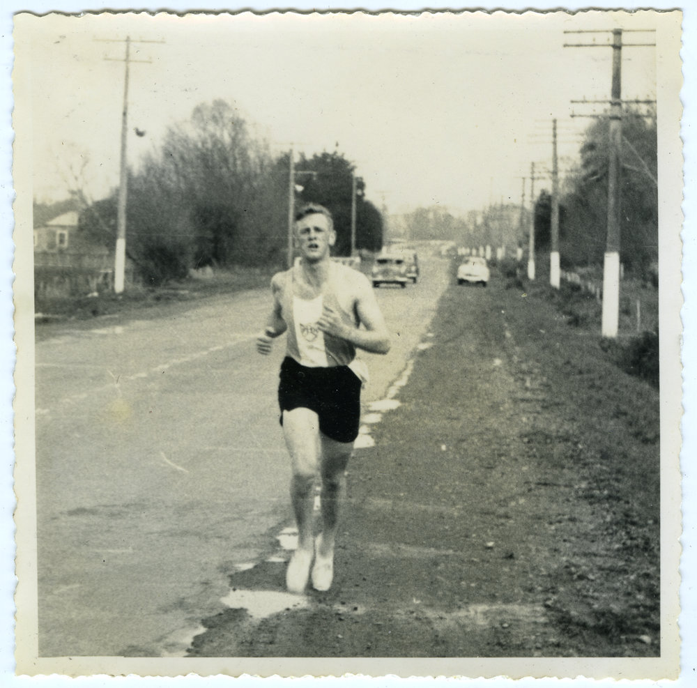 "Keep smiling, Malc, Masterton Relay, 1956," Presbyterian Harrier Club - Wellington