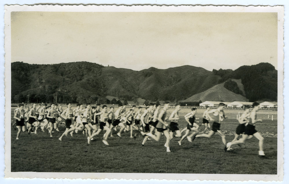 "Presbyterians out in front," Junior Provincial Championships, 1948, Presbyterian Harrier Club - Wellington