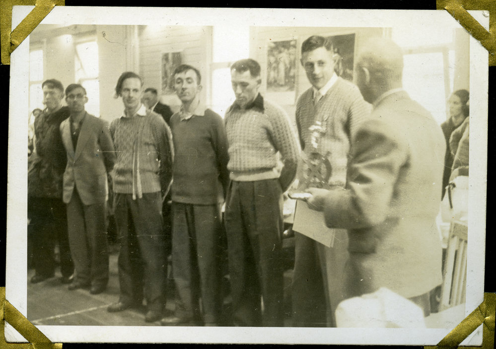 "The team - Don't they look modest," Saint Andrew's Trophy, Wellington, 1960, Presbyterian Harrier Club - Wellington