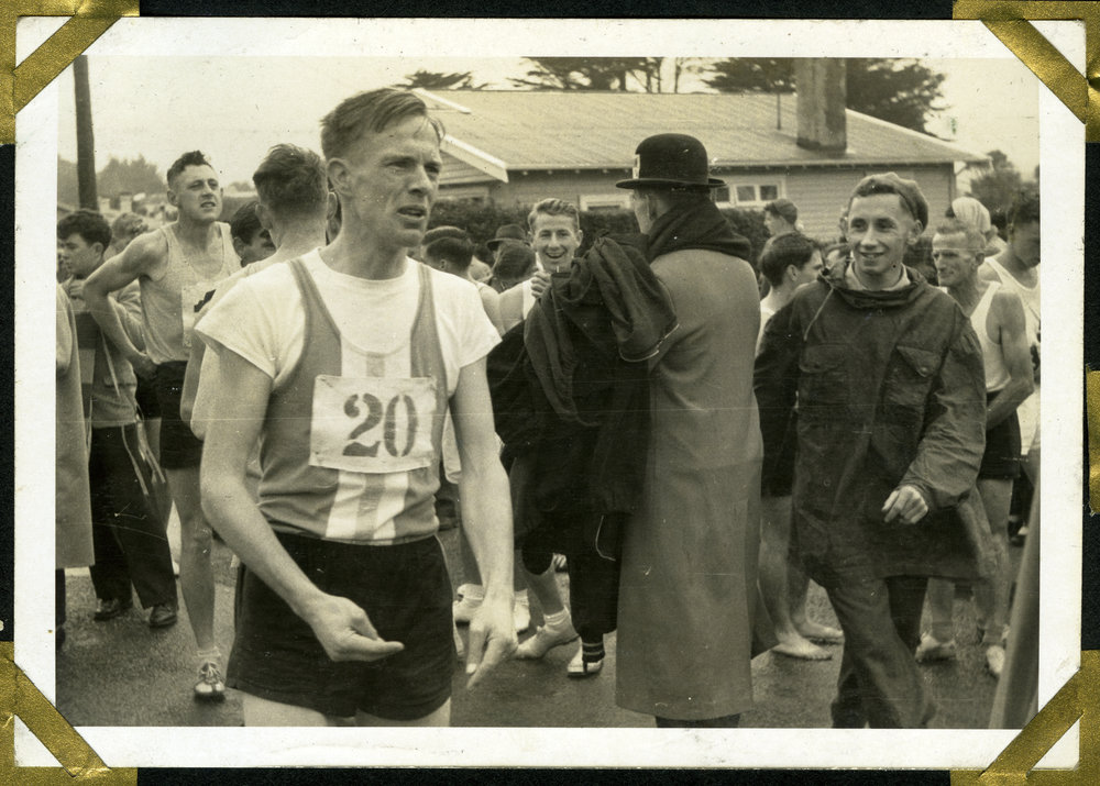 "Don't look so strained, Colin Candy, you finished 5th!" St. Andrew's Trophy Race, Wellington, 1960, Presbyterian Harrier Club - Wellington