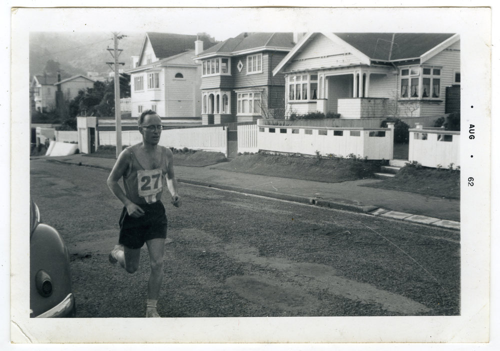 "He's still at it, Ralph Bolton, Martin Shield, 1962," Presbyterian Harrier Club - Wellington