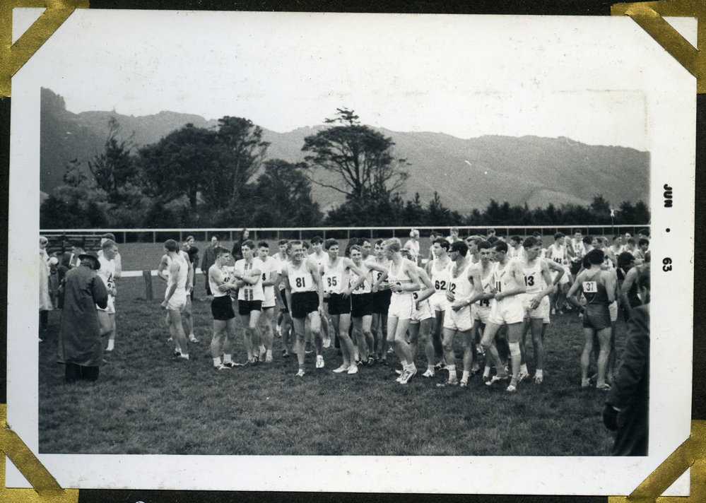 "Ready to go!" St. Andrew's Trophy Race, Hutt Valley, 1963, Presbyterian Harrier Club - Wellington