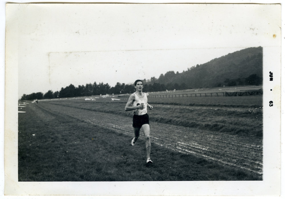 "Lovely harrier weather, Duncan Dempsey (Finishing 2nd)," How the team looked when they finished, St. Andrew's Trophy, Hutt Valley, 1963, Presbyterian Harrier Club - Wellington