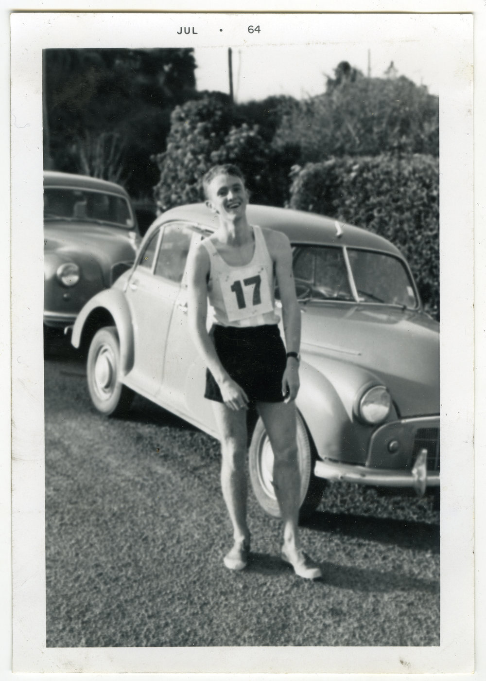 "The happy fella! Lyn Jones - Junior Champ," Club Championships, Johnsonville, 1964, Presbyterian Harrier Club - Wellington 