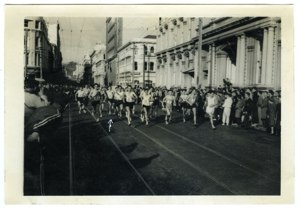 "Duncan Dempsey at start - Masterton Relay, 1964," Presbyterian Harrier Club - Wellington