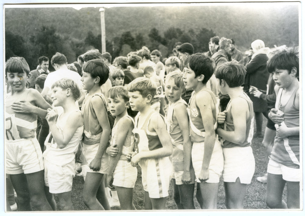 "Right you guys, just watch me!; Grant Gilchrist and his merry Colts," 1969, Presbyterian Harrier Club - Wellington