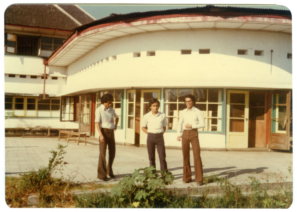 Lukas Sembolayuk, Johanes Rante Banu and a Friend at STT